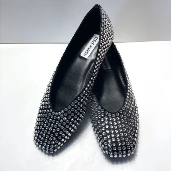 STEVE MADDEN Delphine Rhinestone Square
Toe Ballet Flat - Picture 4 of 11